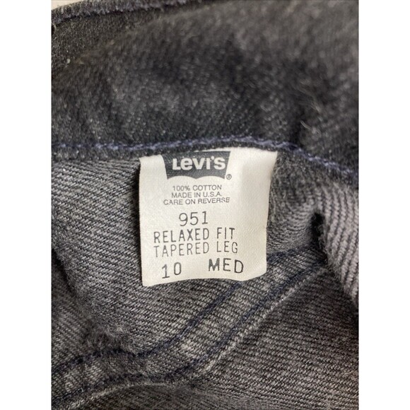 Vintage Levis 951 Jeans Womens 28x31 Black Relaxed Tapered White Tab USA 90s - Picture 8 of 14